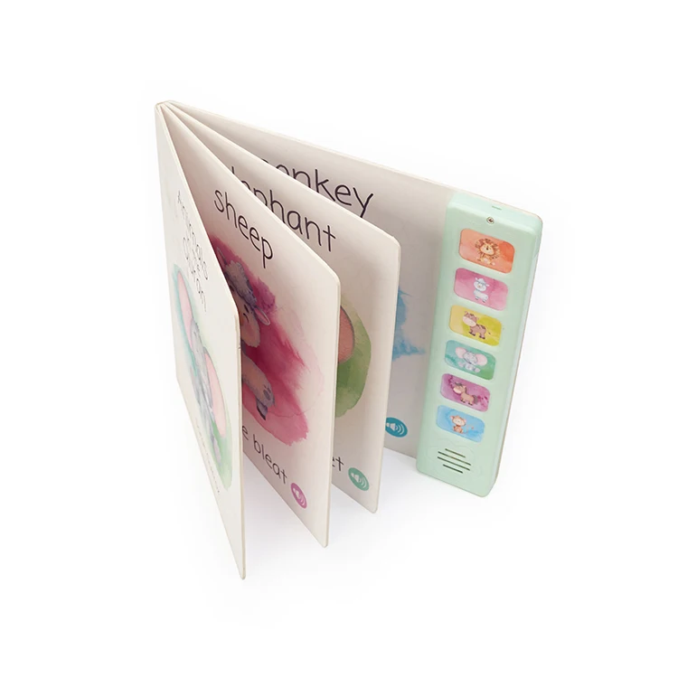 OEM Custom Printing Kids Books With Music Sound And Children Sound Board Book Printing