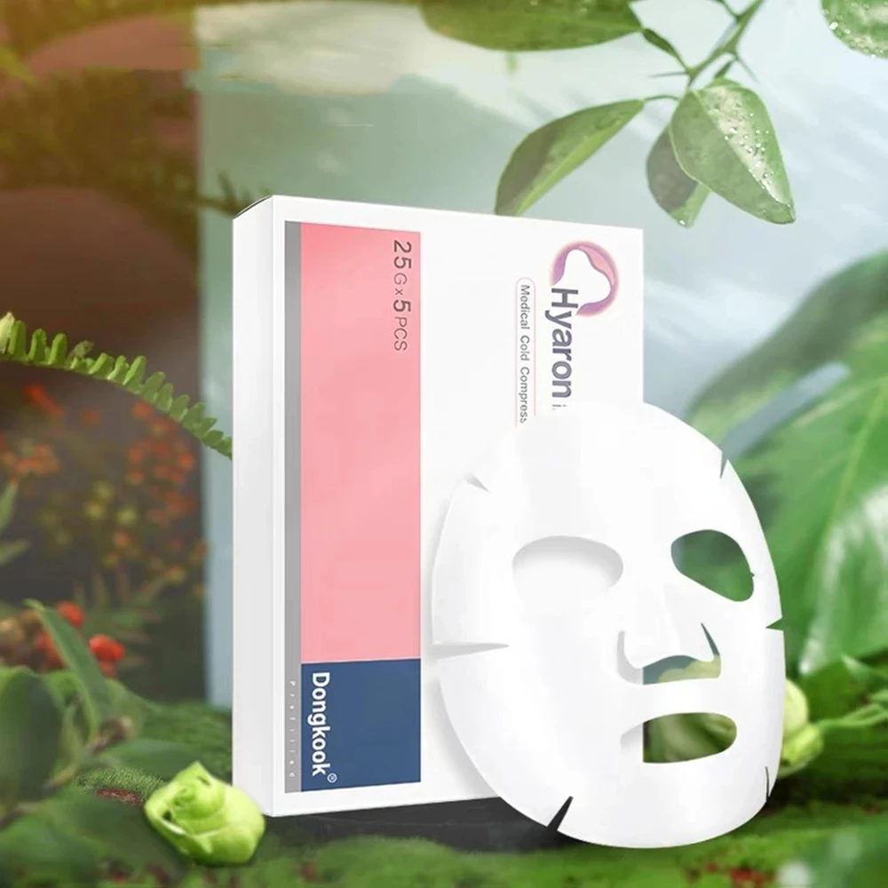 Hyaron, натуральная холодная компрессионная повязка, восстанавливающая маска для лица после IPL лазерной терапии с микроиглами, Восстанавливающая увлажняющая