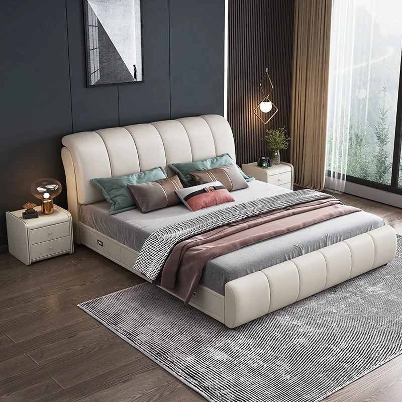 Hotsales european designs leather wooden beds king queen size kids bed storage bedding sets children bed