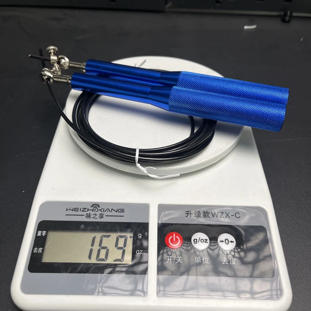 Speed Rope Adjustable Cross Fit Jump Ropes Custom Aluminum Black Silver Red Blue Skipping Rope