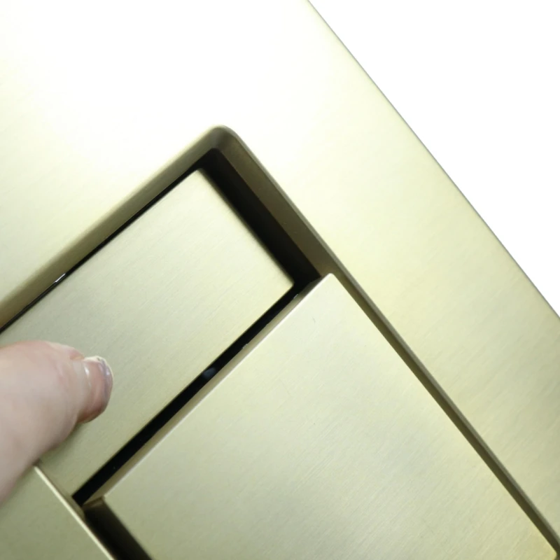 2024 Dual Flush Actuator Plate for Concealed Cisterns Brushed Matt Gold Toilet Flush Plates Flush Buttons