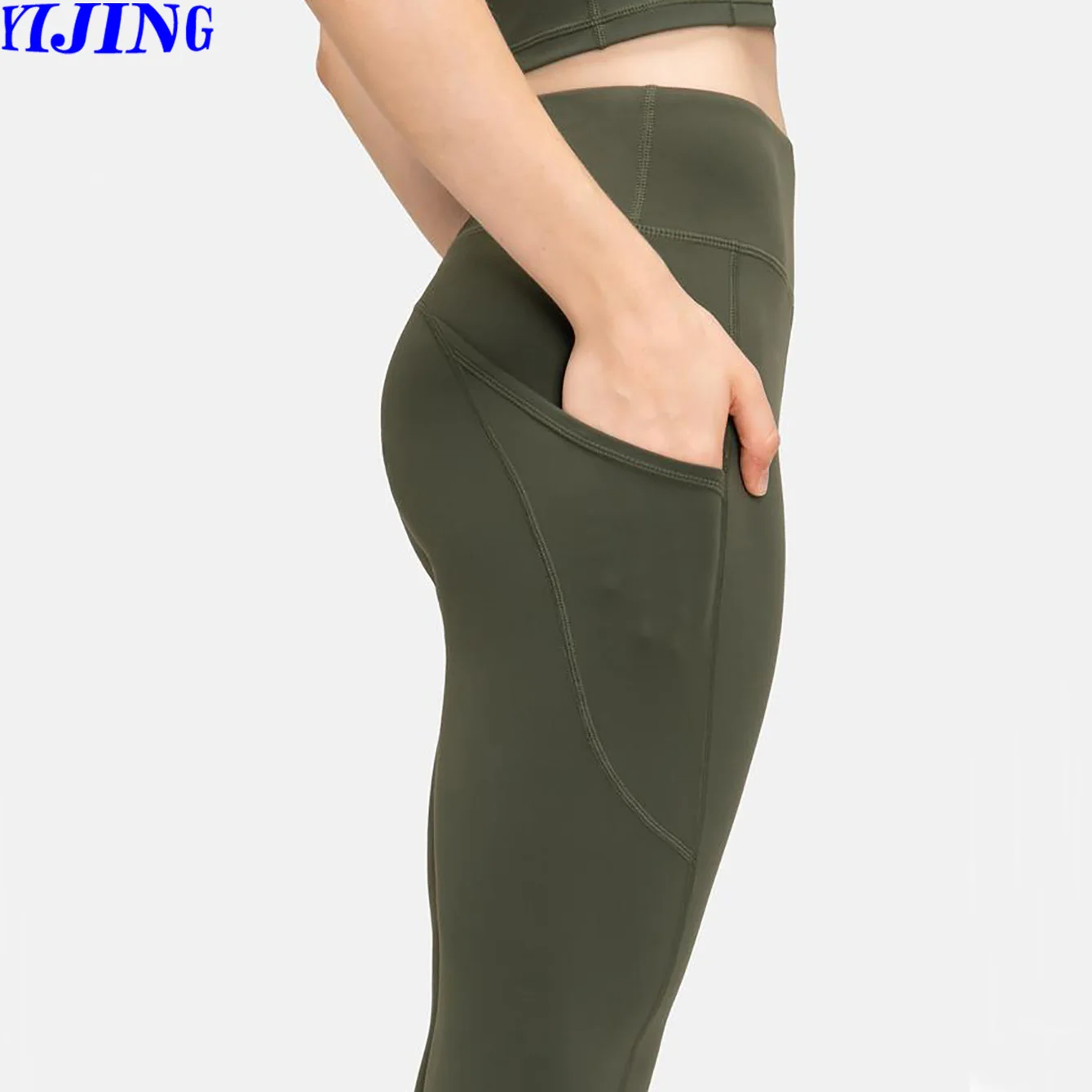 Custom Private Logo Women High Waisted Yoga Leggings With Pockets Tights Leggings Yoga Pants Gym Leggings