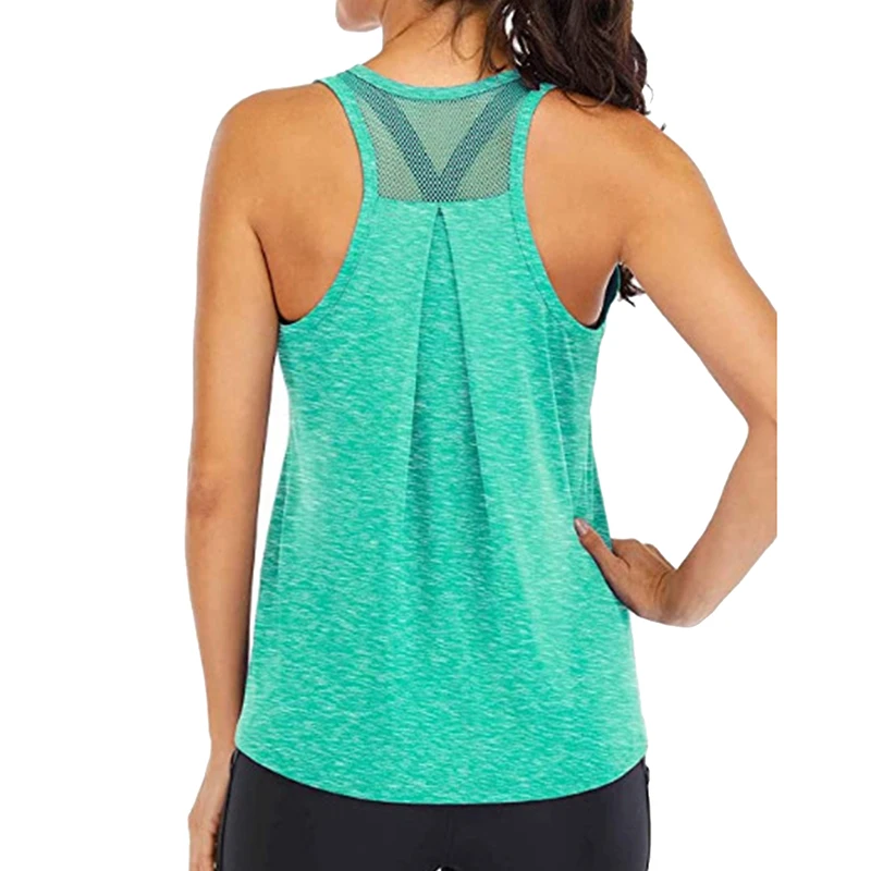 
Women Workout Vest Loose Fit Racerback Tank Tops Mesh Backless Vest Running Tank Tops 