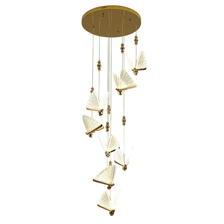 Nordic Modern Single Butterfly Acrylic Pendant Light Bedroom Hanging Lamp Living Room Decoration Bar Hotel LED Light Fixture