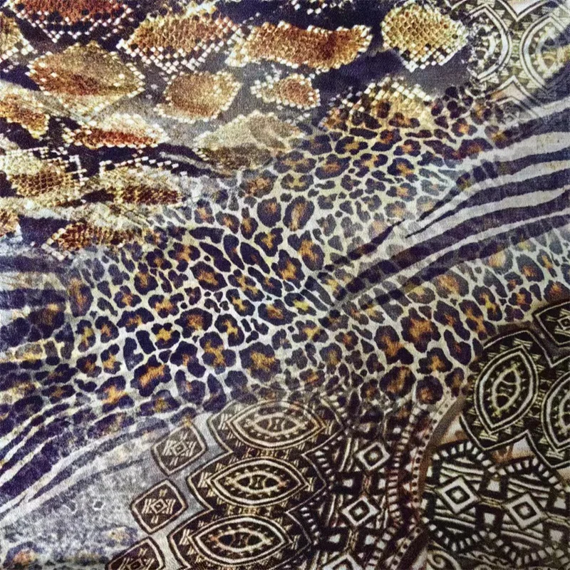 Custom printing silk / viscose mixed CDC fabric for dress clothes