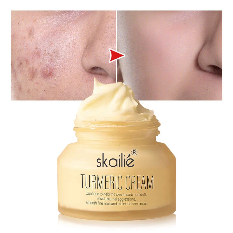 Private Label Skin Care Moisturizing Whitening Facial Cream Dark Spot Removal Brightening Turmeric Face Cream