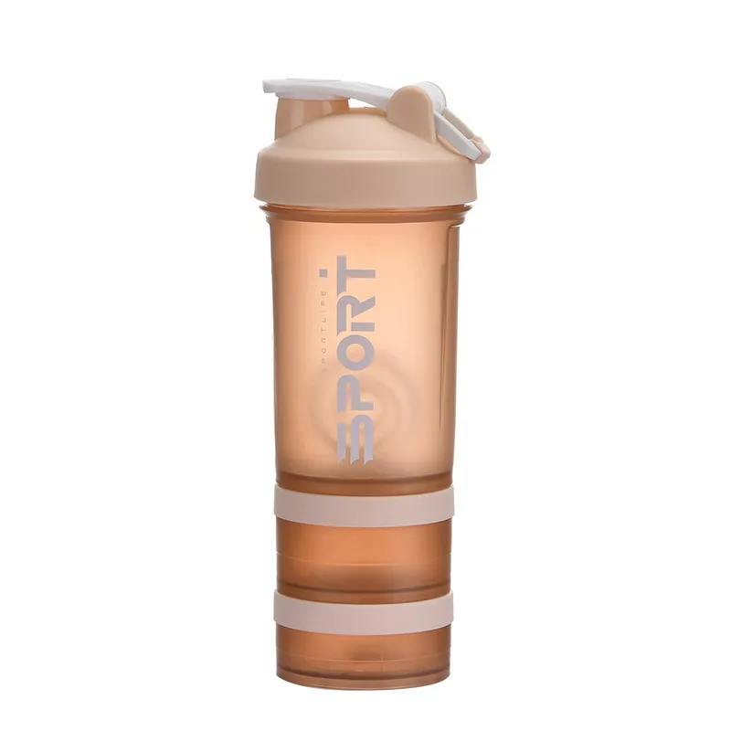 Madou BPA-Free 500ml Sports Water Bottle Portable Gym Protein Shaker with Lid PP Material Plastic Protein Powder Shakers