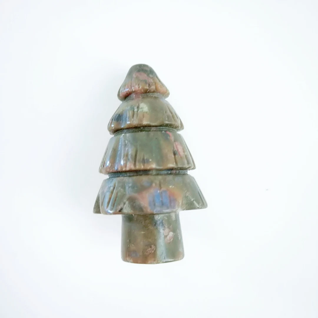 Heart arrival Polished Christmas Tree crystal Crazy agate For Home Decoration