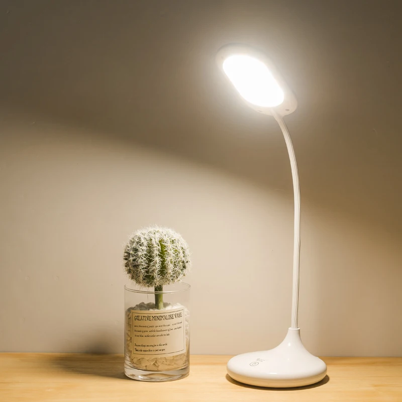 Fabric LED Reading Desk Lamp Anion Eye Caring table light with USB Terminal