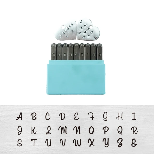 3mm Metal Stamps Steel Die Metal Stamping Kit Number Letter Alphabet Metal Stamping Tools for Jewelry Gold Leather LOGO Stamps