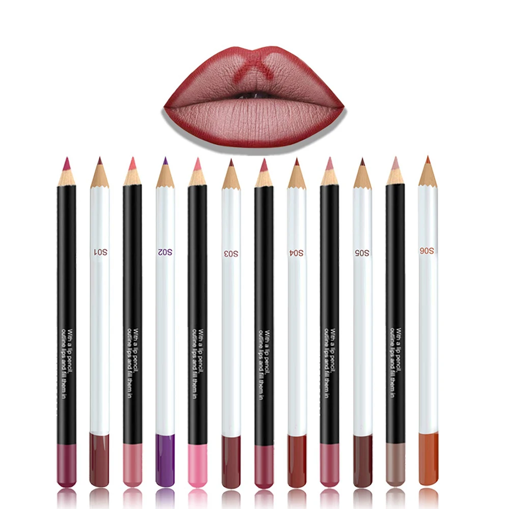 Лидер продаж Amazon 2021 косметика для макияжа кремовый лайнер губ фирменная помада-карандаш матовый