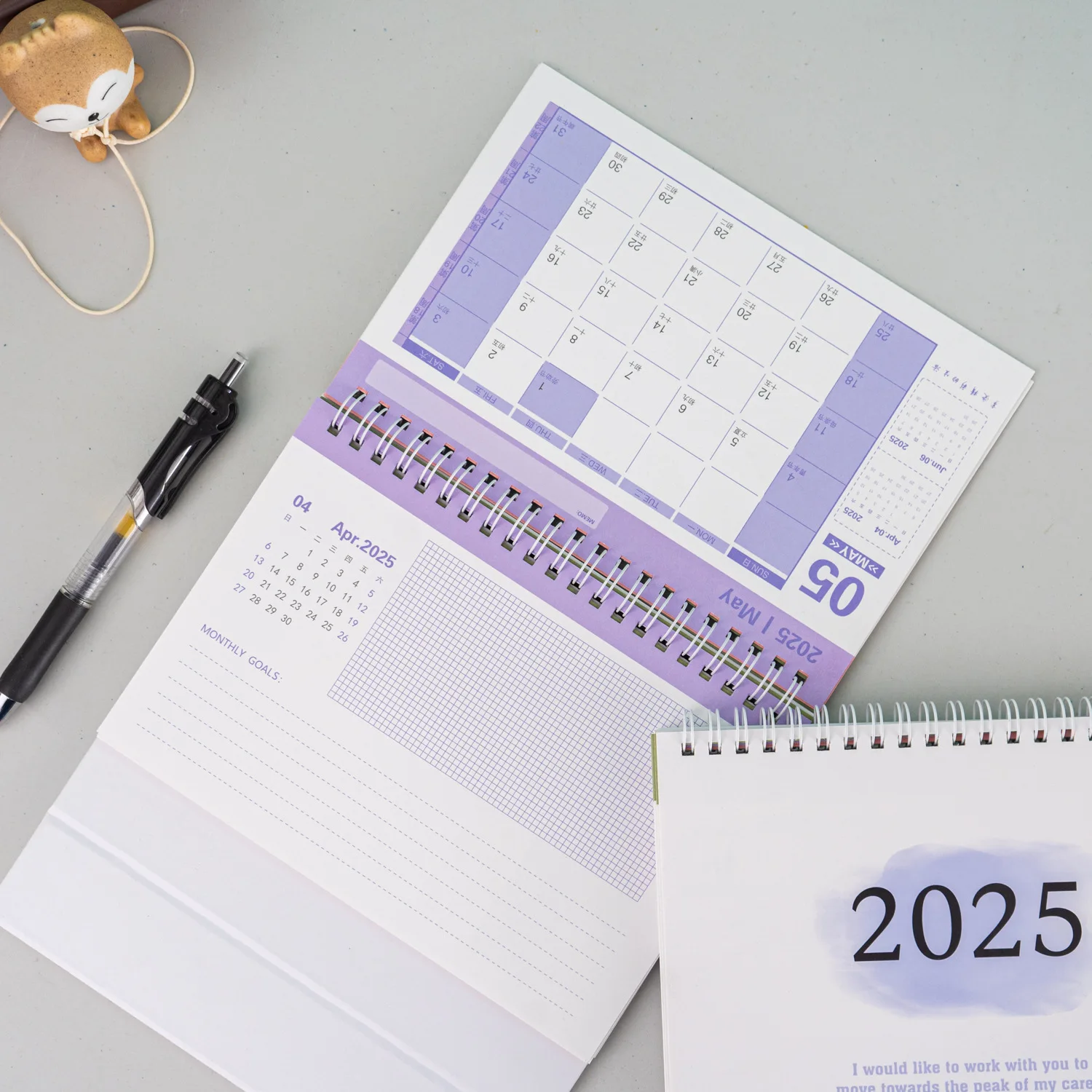 Desk calendar spot wholesale new 2025 clock-in calendar desktop ornaments calendar book