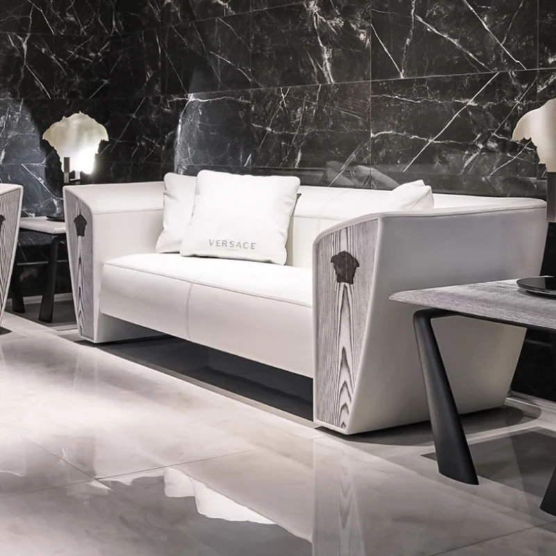 Furnistyle итальянский модный бренд роскошная мебель для гостиной современный дизайн белый кожаный диван