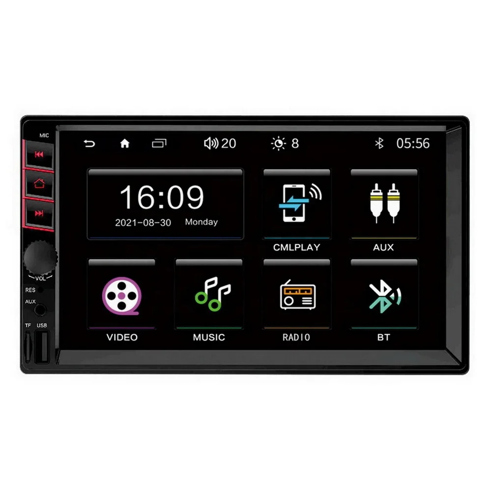 7 Inch Double Din car stereo car radio stereo  touch screen car dvd player with bt