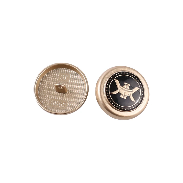 
2021 Manufacturer New Fashion Gold Round Decoration Metal Hand Sewn Button 