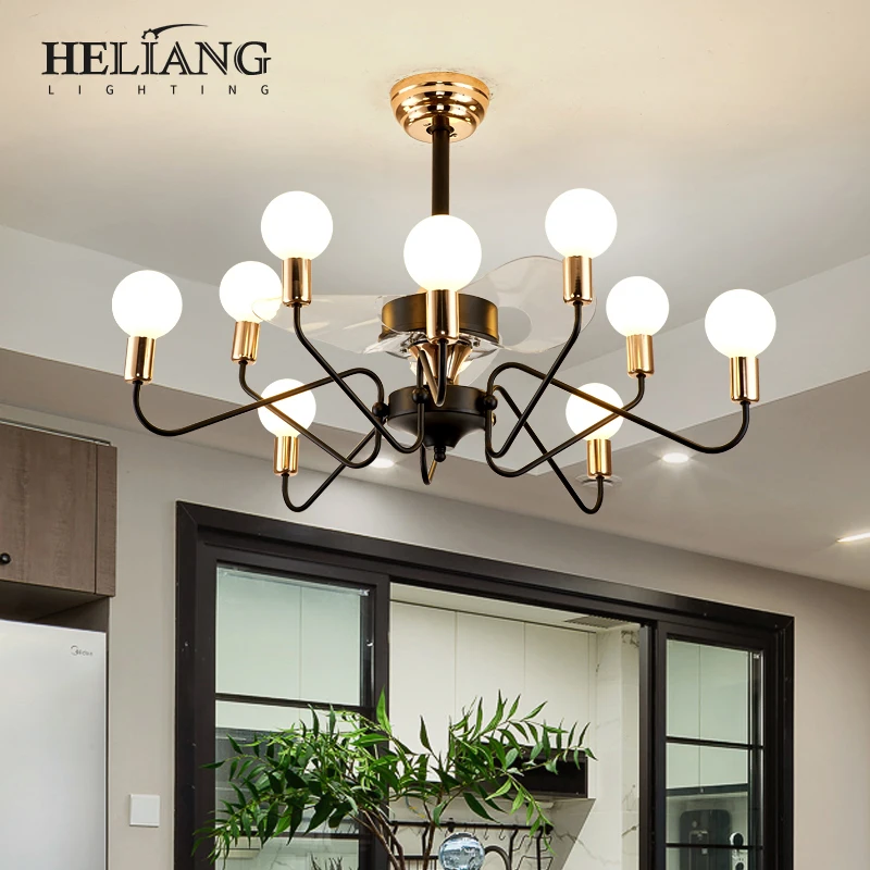 Современный потолочный вентилятор magic bean для гостиной лампа с преобразователем частоты домашний электрический столовой спальни