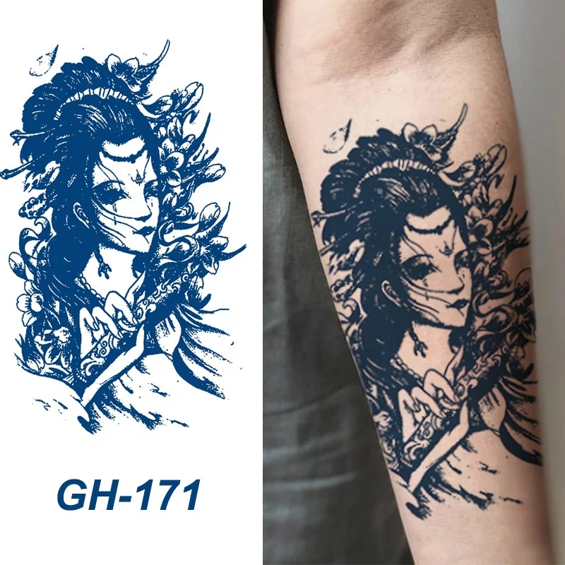 Men Women Body Art Plant-Based 15 days long-lasting Juice Semi Permanent Waterproof Temporary Henna Tattoo  Stencils Sticker