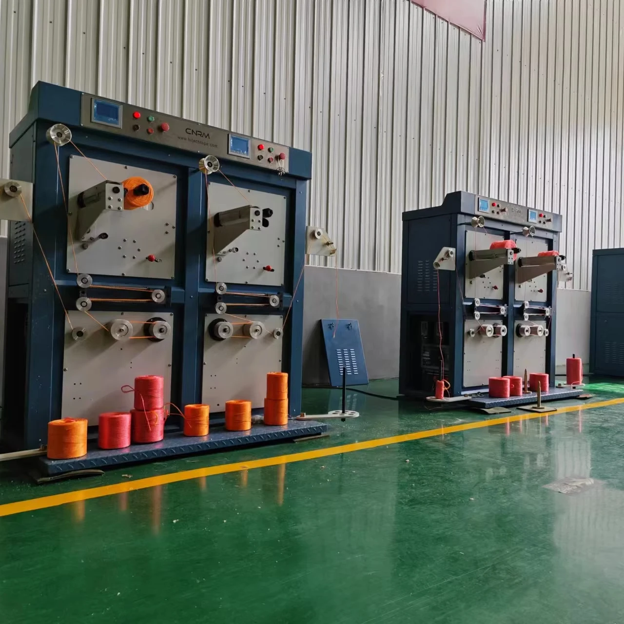 CNRM HDSW-H02 Spool winder with HMI+PLC system and Touch screen changer for 5000d-70000d of rope yarns and baler twine