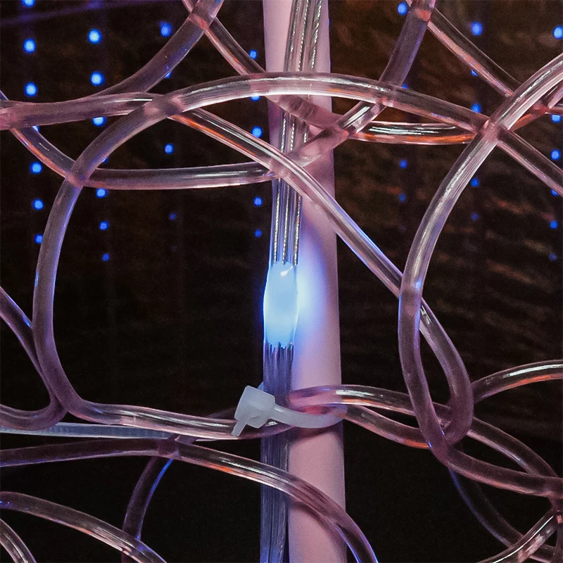 newest style metal frame RGB PVC 3d cone big giant large artificial hanging tree motif  light for Christmas decoration