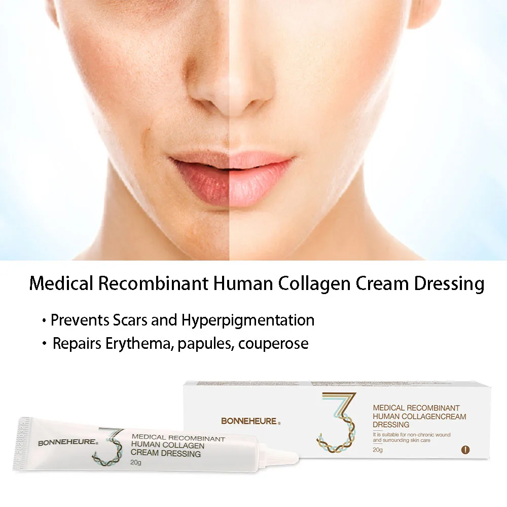 Medical Skincare Anti Acne Repair Facial Dermatitis and Barrier Damage Recombinant Humanized Type III Collagen Cream