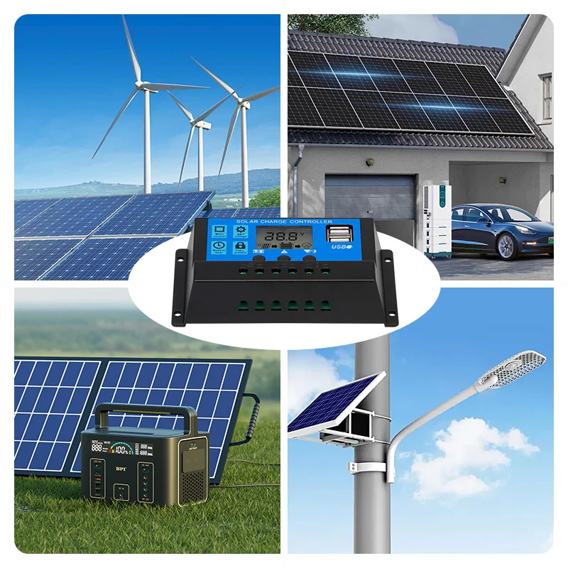 solar controller Factory price 30A PWM 12V/24V AUTO  battery charging regulator for home solar charger controller