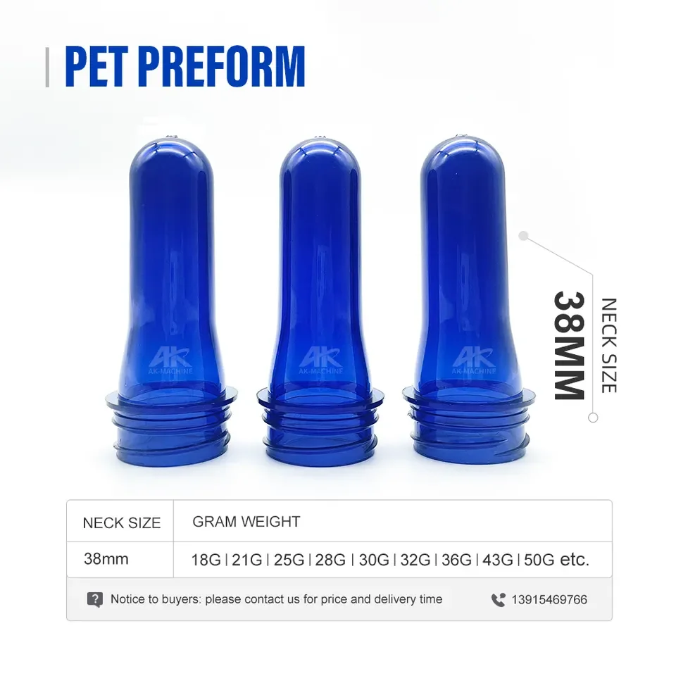 Best Price 38mm Pet Plastic Bottle Preforms Mineral Water Juice Beverage Bottles Making