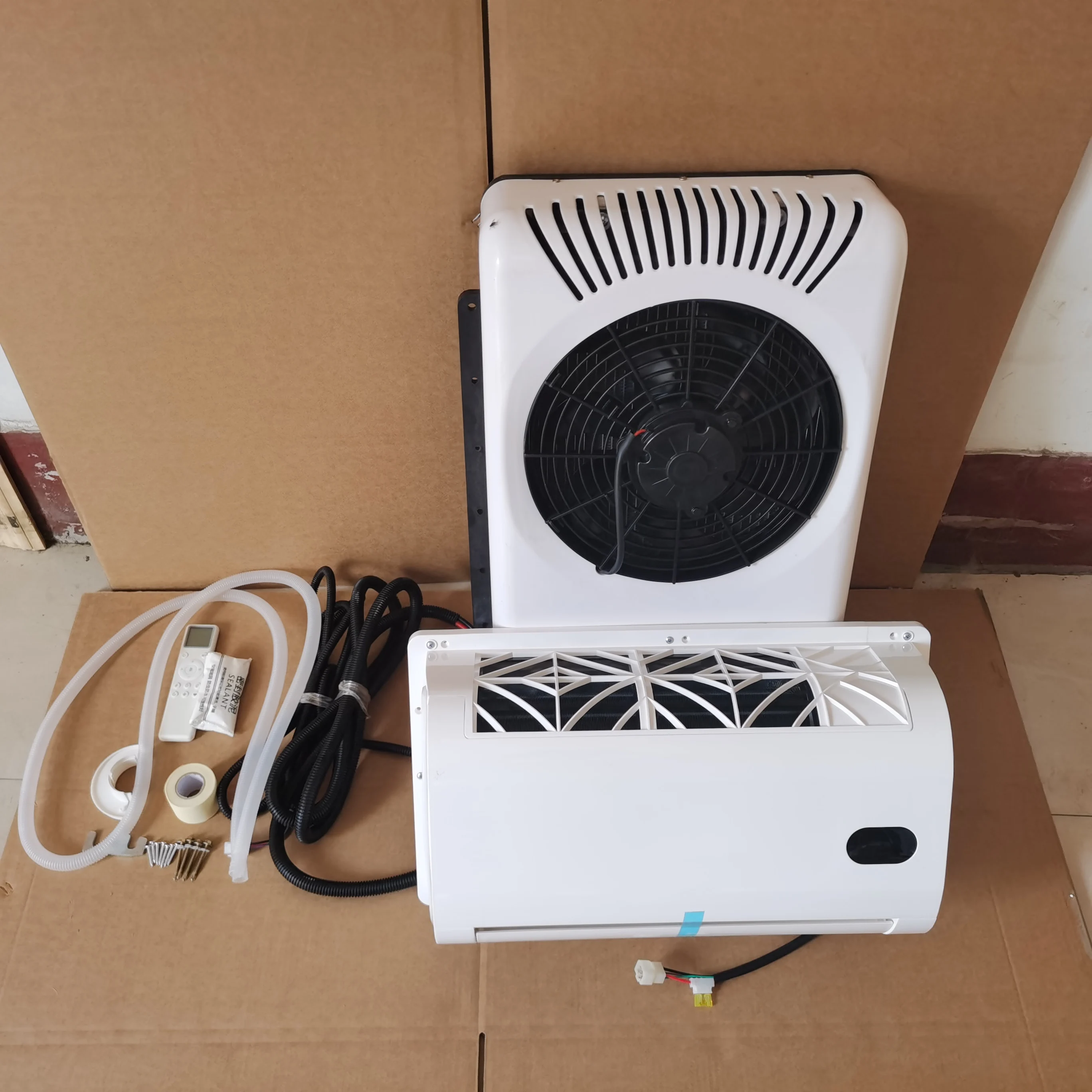 Air Conditioners For Truck 12 24 Volt Dc Air Conditioner for RV Semi Trucks Forklift Construction Vehicle Crane Excavator Van