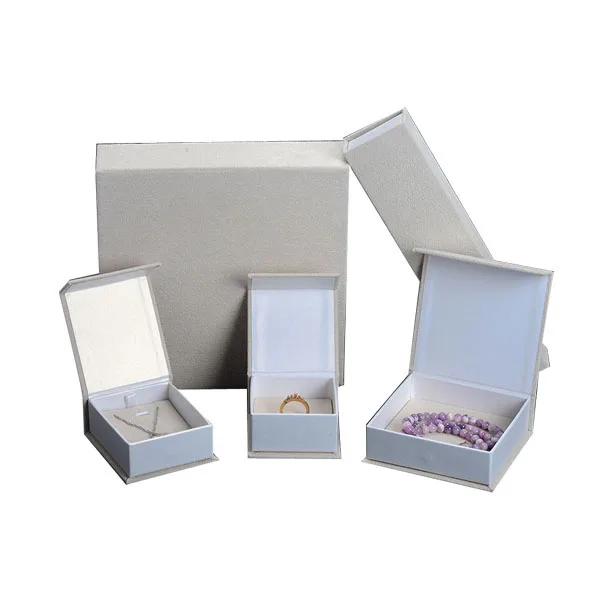 MOQ 500 custom logo printing magnet close high end coated ring bracelet necklas jewelry packaging paper box