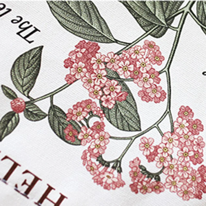 Wholesale flower printing women tote bags shoulder custom zipper canvas bag