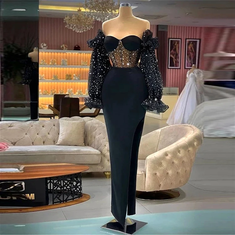 ZISE Off Shoulder High Slit Pink Mermaid Prom Gown Elegant Modest Wholesale Oem Unique High Quality 2022 Evening Dress For Party