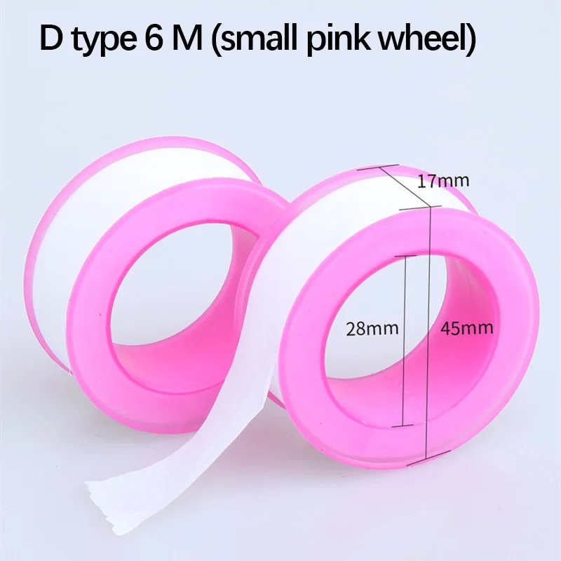 High Quality Big Small Roll Colorful White Yellow Blue Pink Strong Seal PTFE Thread Seal Tape Taflon Tape for Pipe