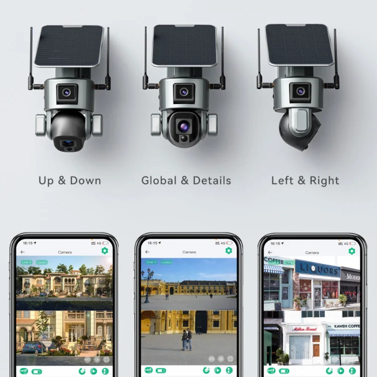 High Quality Long Range Solar Power Panel Security 4G HD CCTV Camera Connected To Mobile Phone Solar Camera