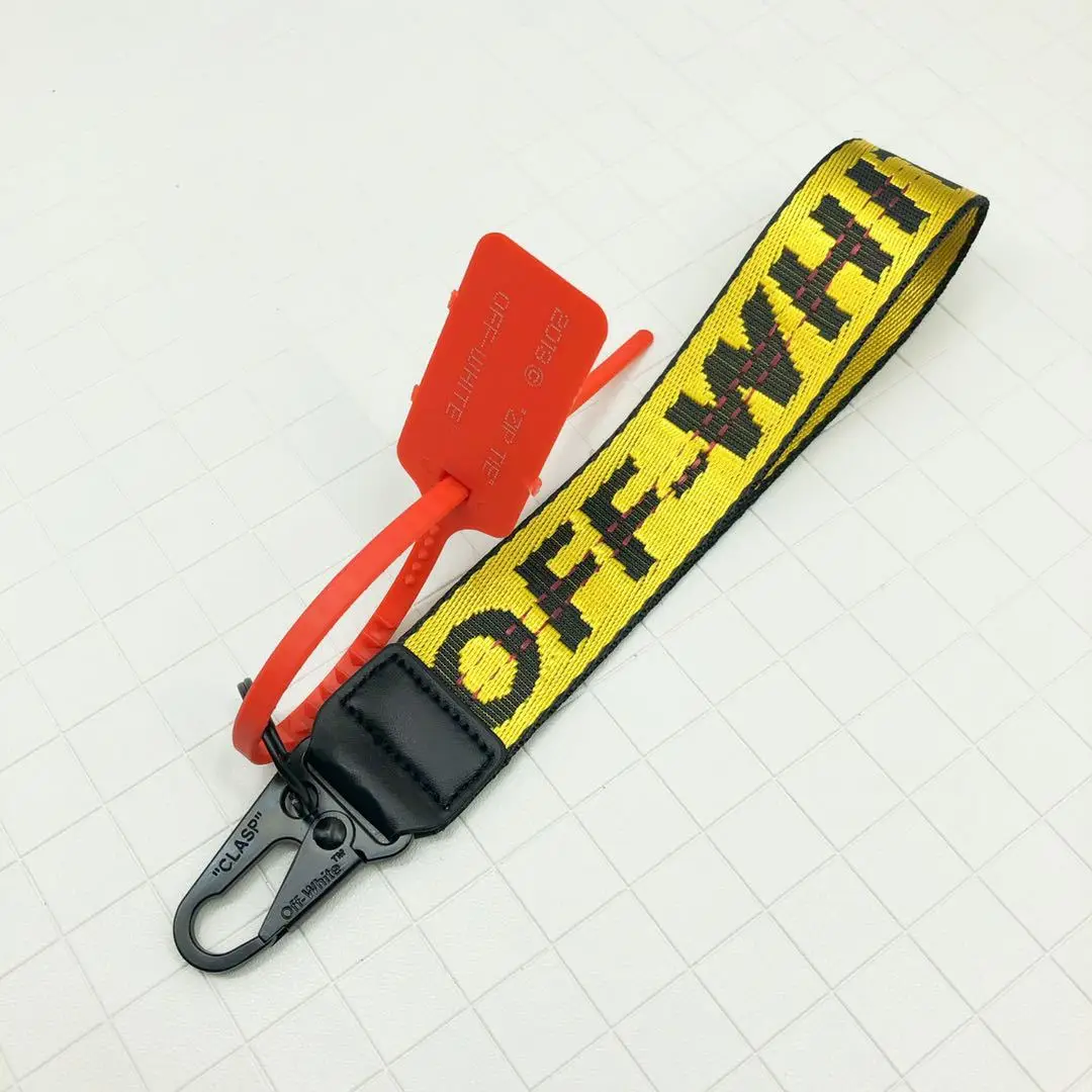 Personalized Embroidery OF F White Inspired Keychain Lanyard Industrial Belt Wrist Strap