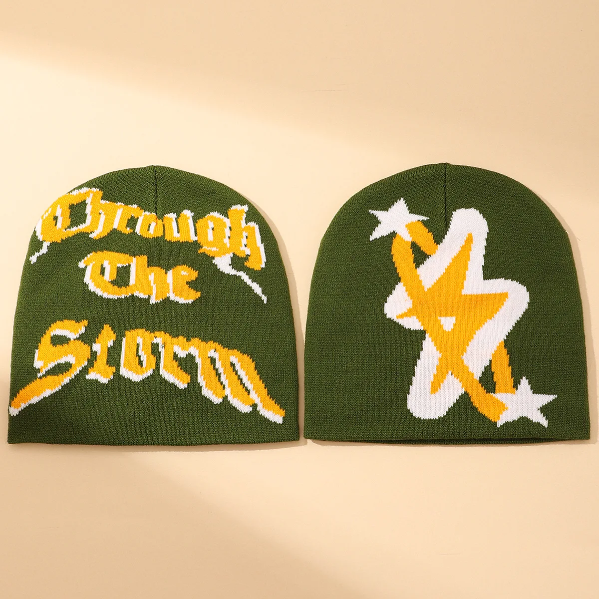 ODM 2023 y2k new arrival boys & girls beanies cuffless jacquard winter caps wholesale beanie manufacturer customized logo