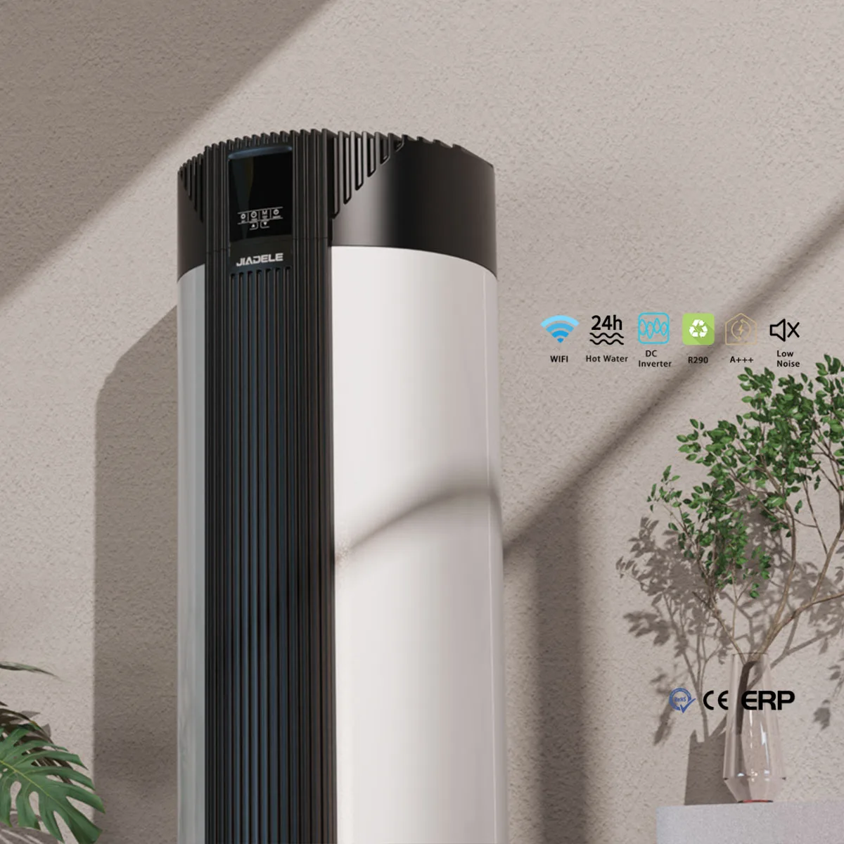 JIADELE Heat Pump Factory Chauffe eau Thermodynamique 60/80/100L WIFI Bomba de Calor Pompe a Chaleur Warmepumpe Teplovoi Nasos