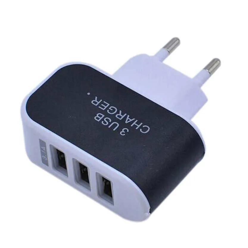 
Candy Colorful 3 USB US EU Plug Wall Charger 2A 1A Wall Charging 