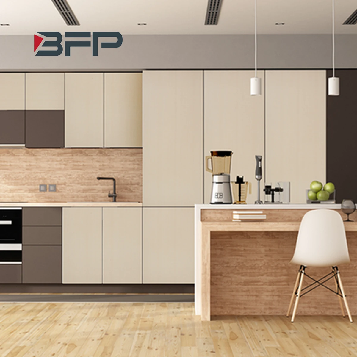 BFP Customize Modern Luxury Style Matt Lacquer Finish Style Kitchen for Individual House and Apartment