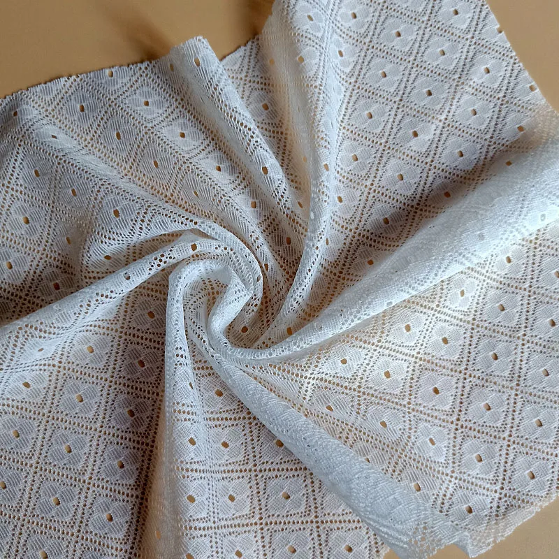 Фабричная ткань из эластичного нейлона и спандекса, широкое эластичное кружево, плотная сетчатая ткань