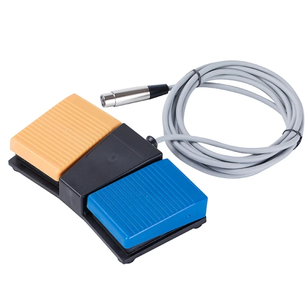 Two pedal electrical foot switch / plastic snap action switch foot switch manufacturer / start stop push button foot switch