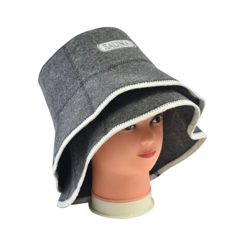 Sauna Bath Accessory Wool Sauna Cap for Sauna Use to Protect Hair