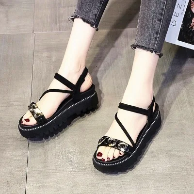 2021 Choushan OEM zapatillas designer original summer Ankle Strap outdoor house sports causal wedge slipper women sandal