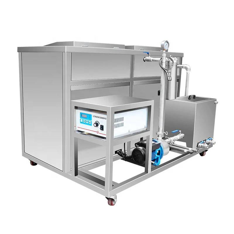 Dual Tank ultrasonic cleaner machine with cleaning and drying CR-2090GH 560L