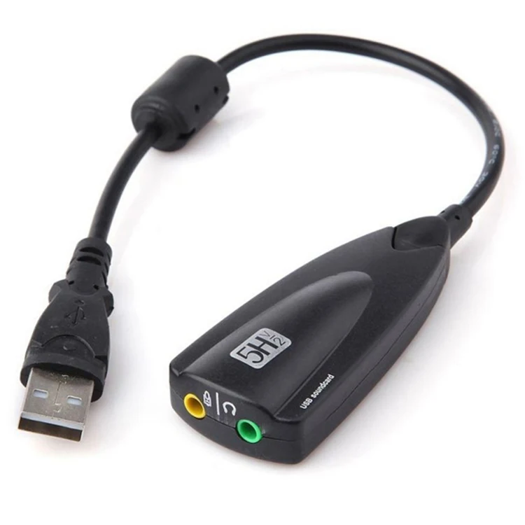 USB2.0 Sound Card Virtual 7.1 Channel CM108 USB Sound Card 5HV2 Adapter External Sound Card For Laptop Desktop