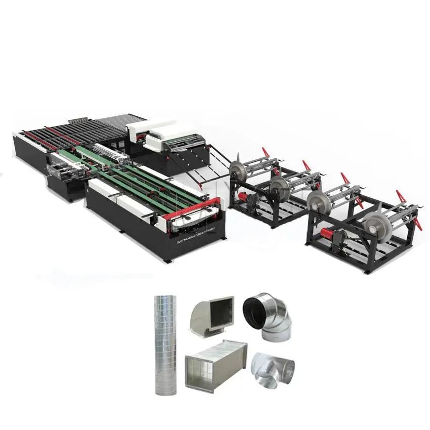 Heating Ventilation Air Conditioning Duct Machine HVAC duct making machine/maquina conductos hvac