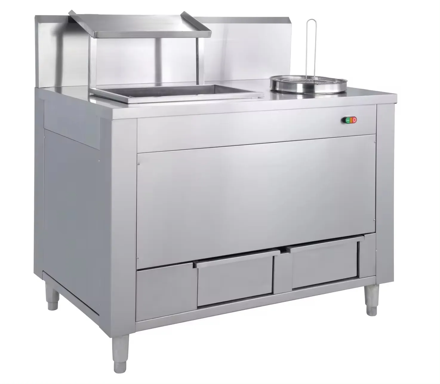 KFC Use Electric Children Breader Table Fried Chicken Breading Table with Automatic Powder Sieving