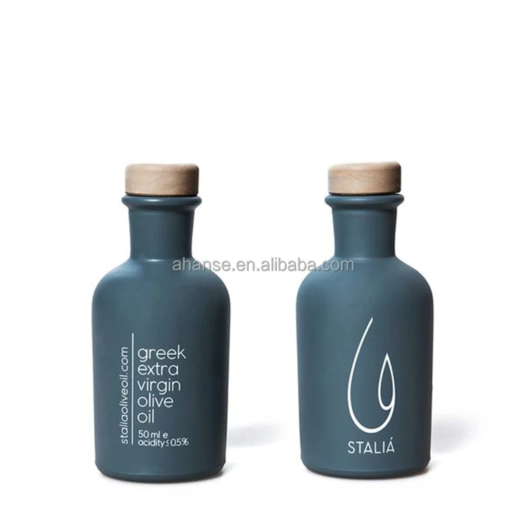 In stock 500ml 330ml 250ml cylinder empty food safe grade high end  upscale Organic extra virgin olive oil glass bottle