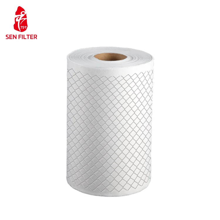 HVAC Synthetic Fiber Air Filter Media Roll Pre-Filter Laminated Mesh Home Use Panel Filter Construction Fiberglass Core