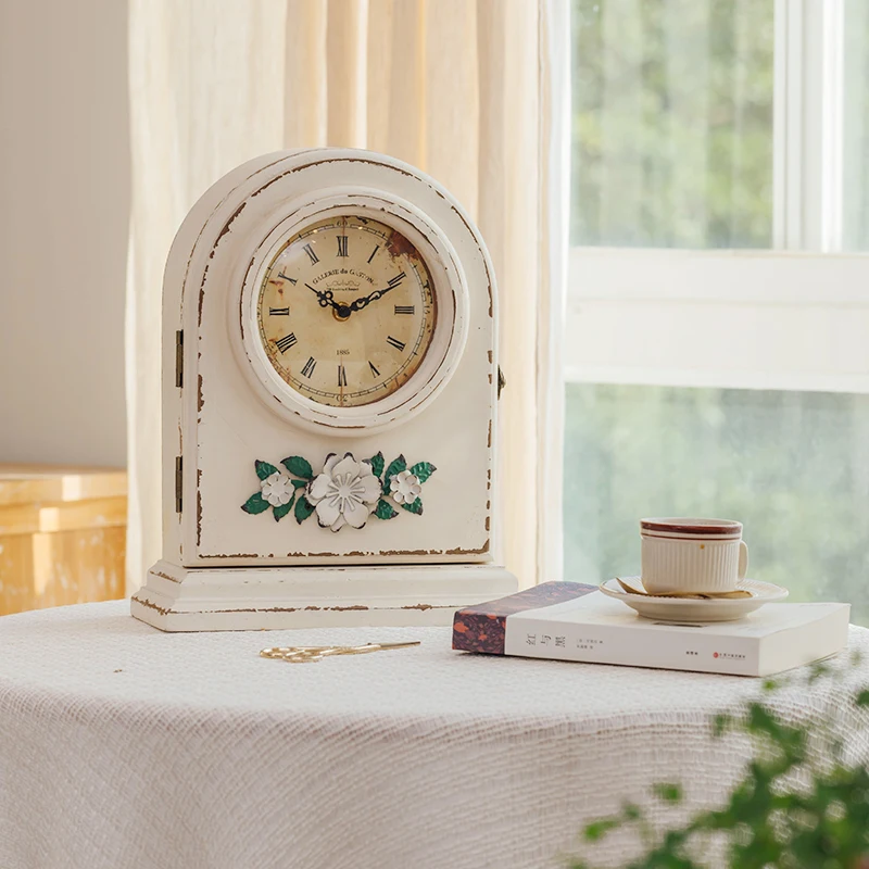 Creative Graceful desk for girl clock wood Grandma antique retro desk & table clocks