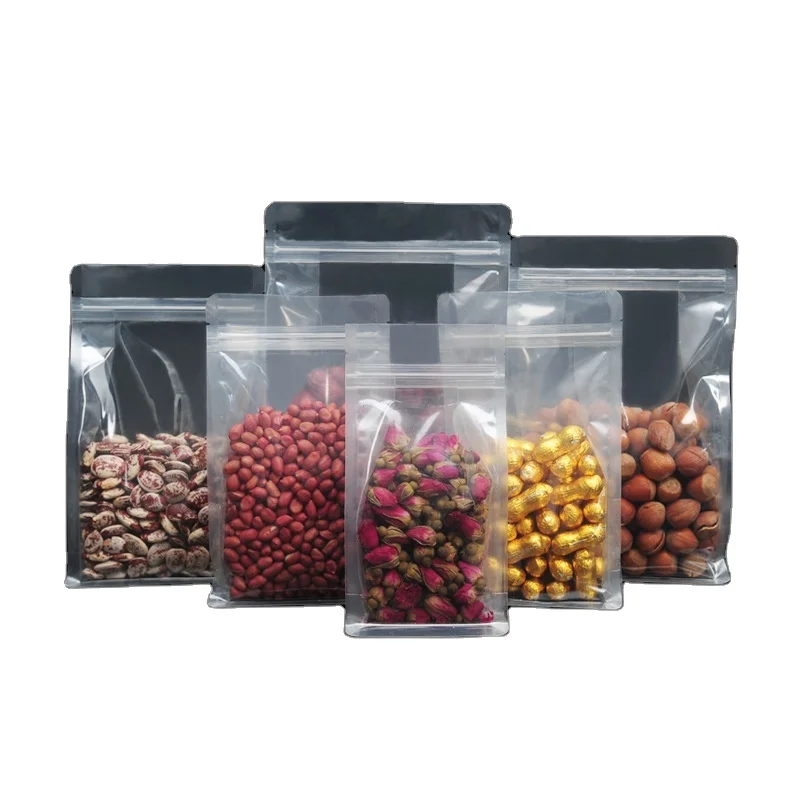 Оптовая продажа, пищевая упаковка, прозрачные пластиковые мешочки на молнии, боковой пакет с ластовицей