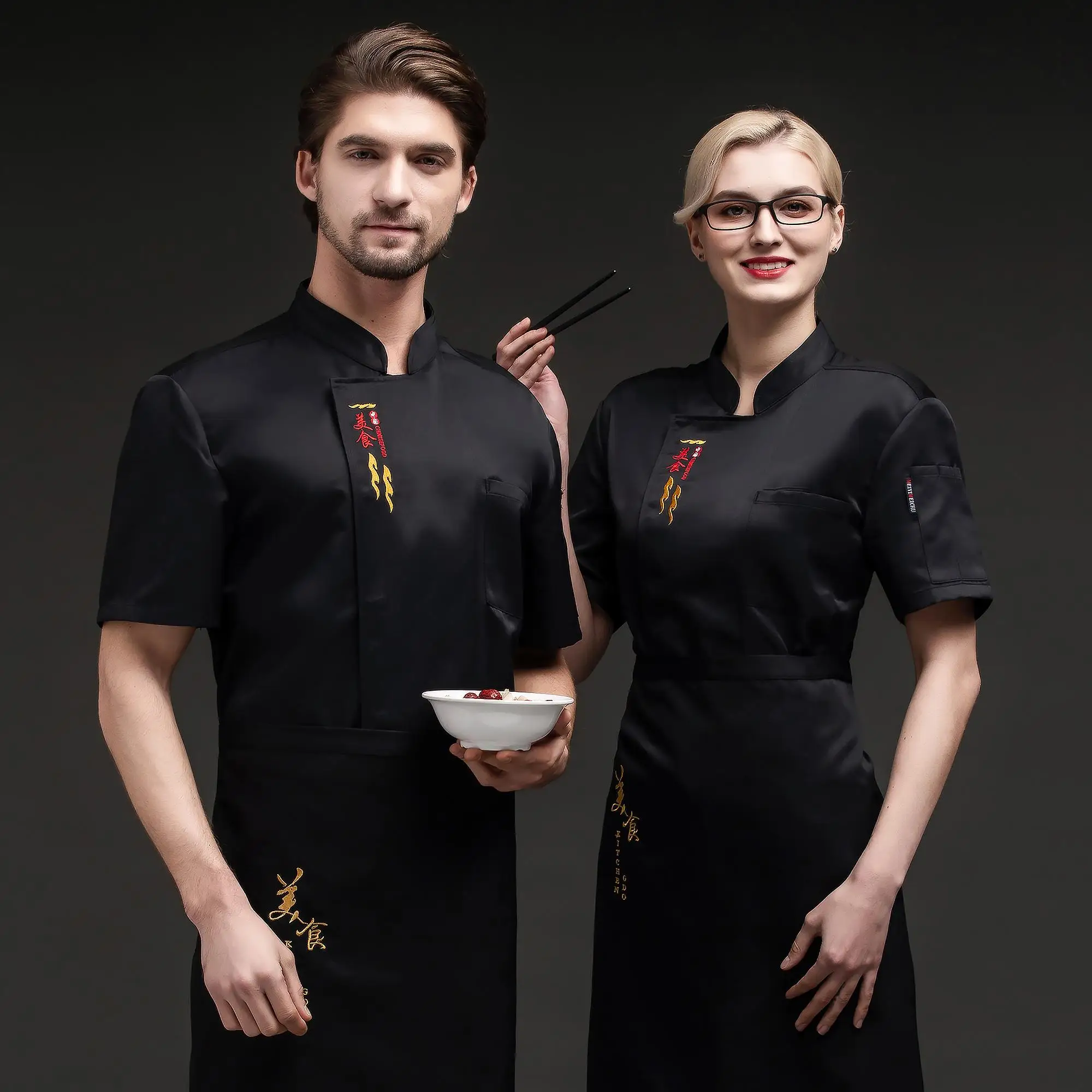 Fashion Restaurant Kichen Cooking Clothes Chefs works jacket Clothing Uniform Designs For Men And Women